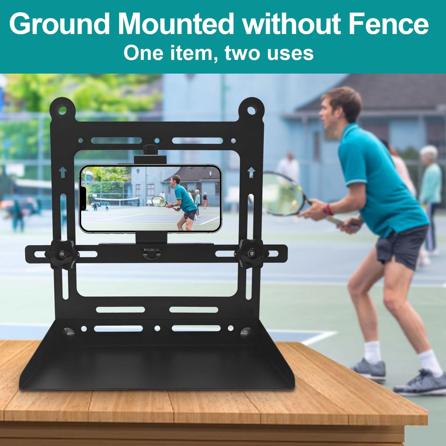 Phone Holder Fence Mounting Kit for Game Changer, Fence Phone Mount Streaming Kit Fit for Gamechanger, iPhone, Mevo Start Camera, GoPro, Insta 360