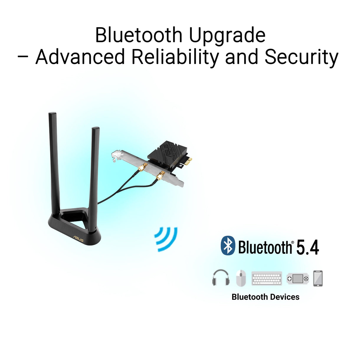 ASUS BE6500 (PCE-BE90BT) Tri Band PCI-E WiFi 7 (802.11be), Bluetooth 5.4, WPA3 Network Security, OFDMA and MU-MIMO, Multi-Link Operation, TAA