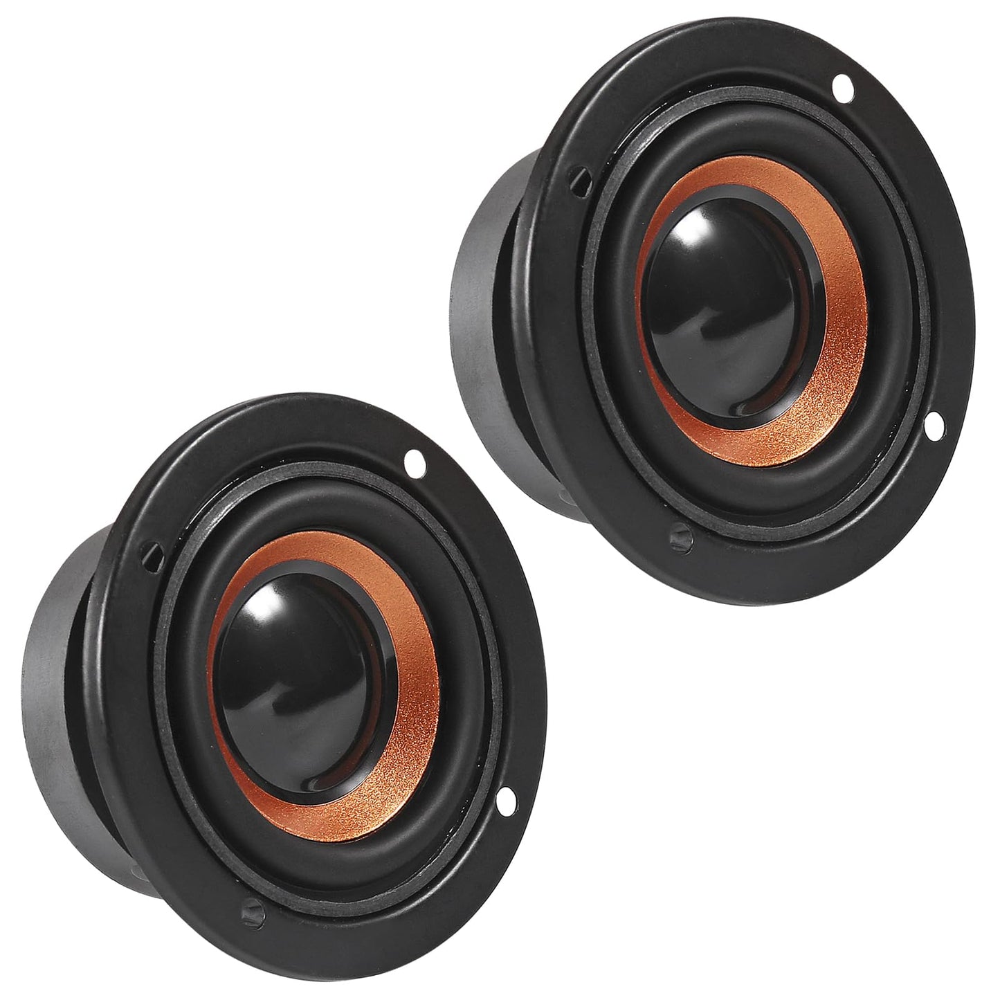2-Pack 2-Inch 4 Ohm 5W Speakers, 63mm Audio Round Bass Speakers, DIY Home Amplifier Subwoofers, Coaxial Connector, No Power, Paper Body, Portable