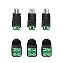 PNGKNYOCN RCA Cable Audio Adapter RCA to AV Screw Terminal Connector?RCA Solderless Adapter Converter Connectors RCA Female Plug Connectors (6-Pack)