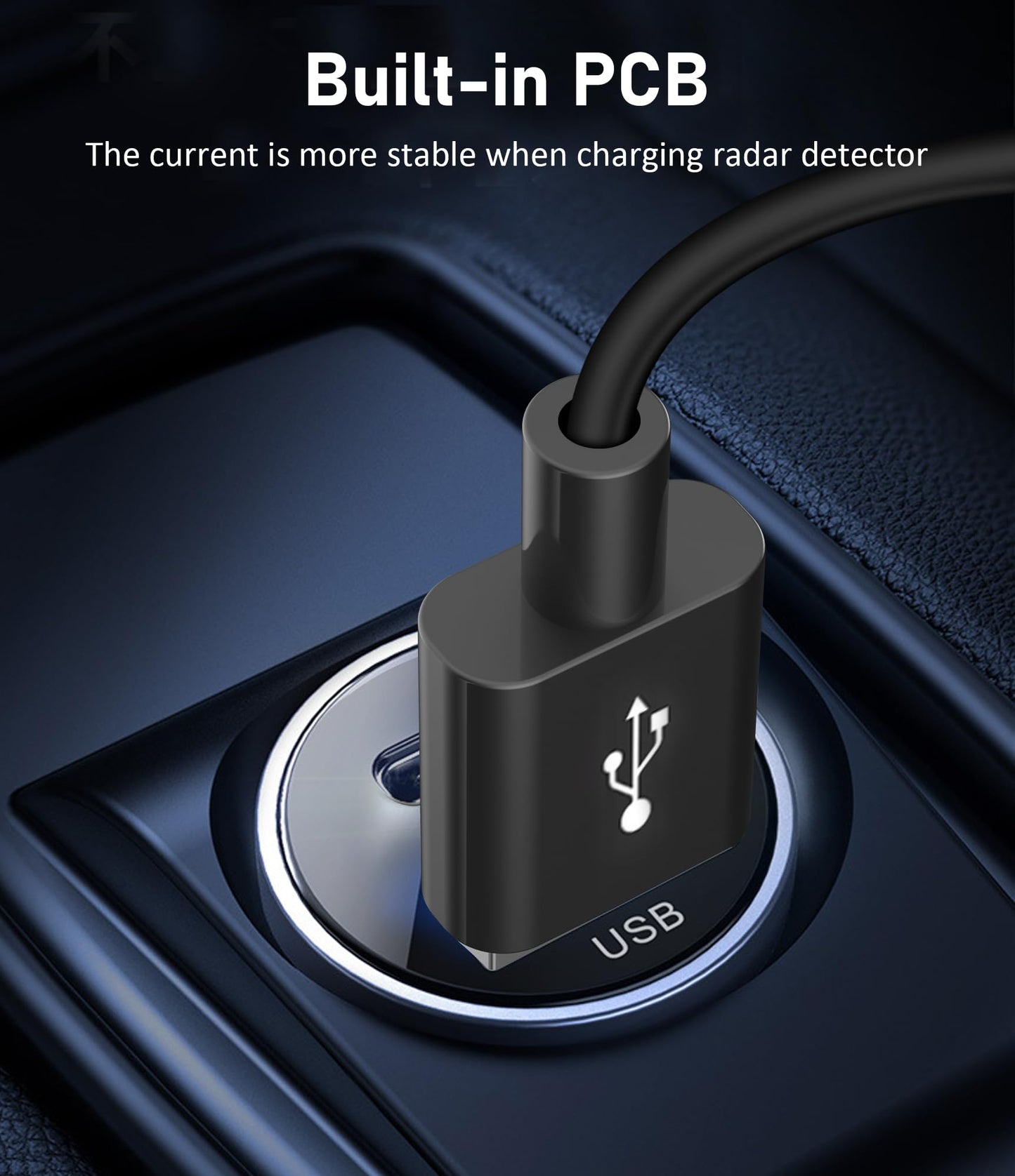 Radar Detector Cable,USB 2.0 to DC3.5 Plug Cable,Replacement Power Cable for Radar Detectors,for Cobra Whistler Escort Valentine One Uniden Beltronics