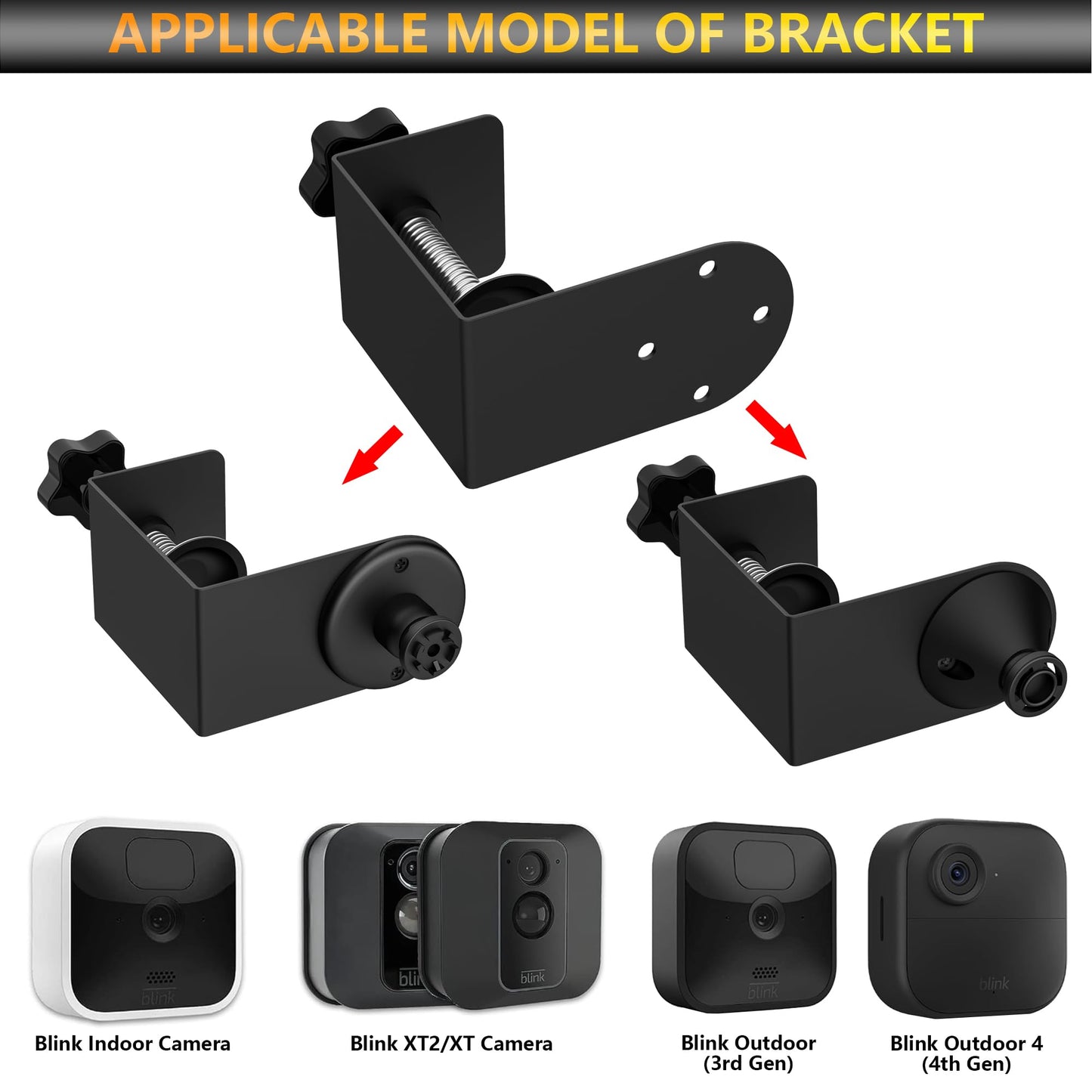 Blink Outdoor Camera Mount - No Drilling Blink Security Camera Mounting Accessories for 4th/3rd Gen & Blink XT2/XT Camera