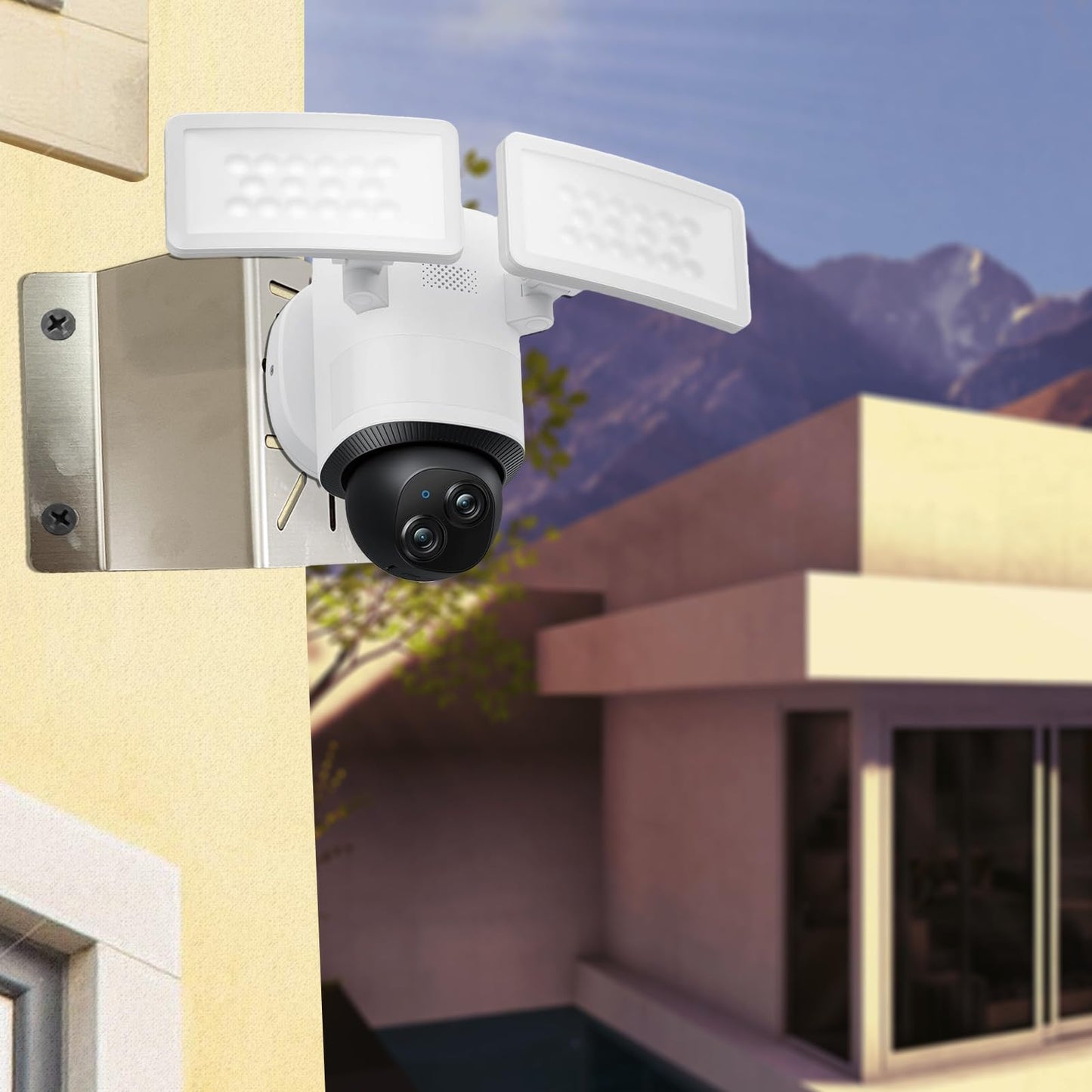 cammount Exterior Wall Corner Mount Bracket Stainless Steel for Surveillance Systems, Corner Mount Holder for Security Cameras Installing to Reach A