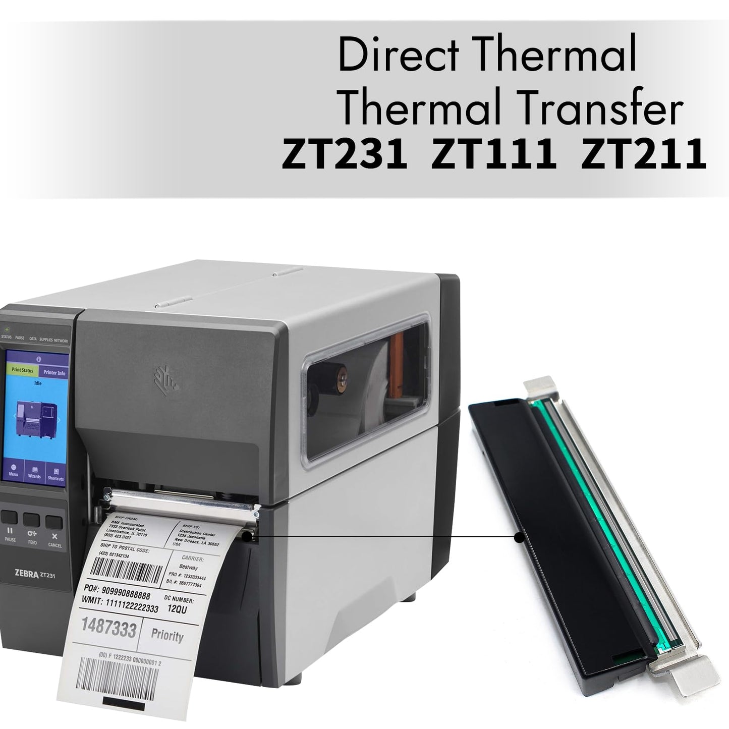 P1123335-013 New Printhead for Zebra ZT231 ZT211 ZT111 Thermal Barcode Printer OEM Replacement 300dpi
