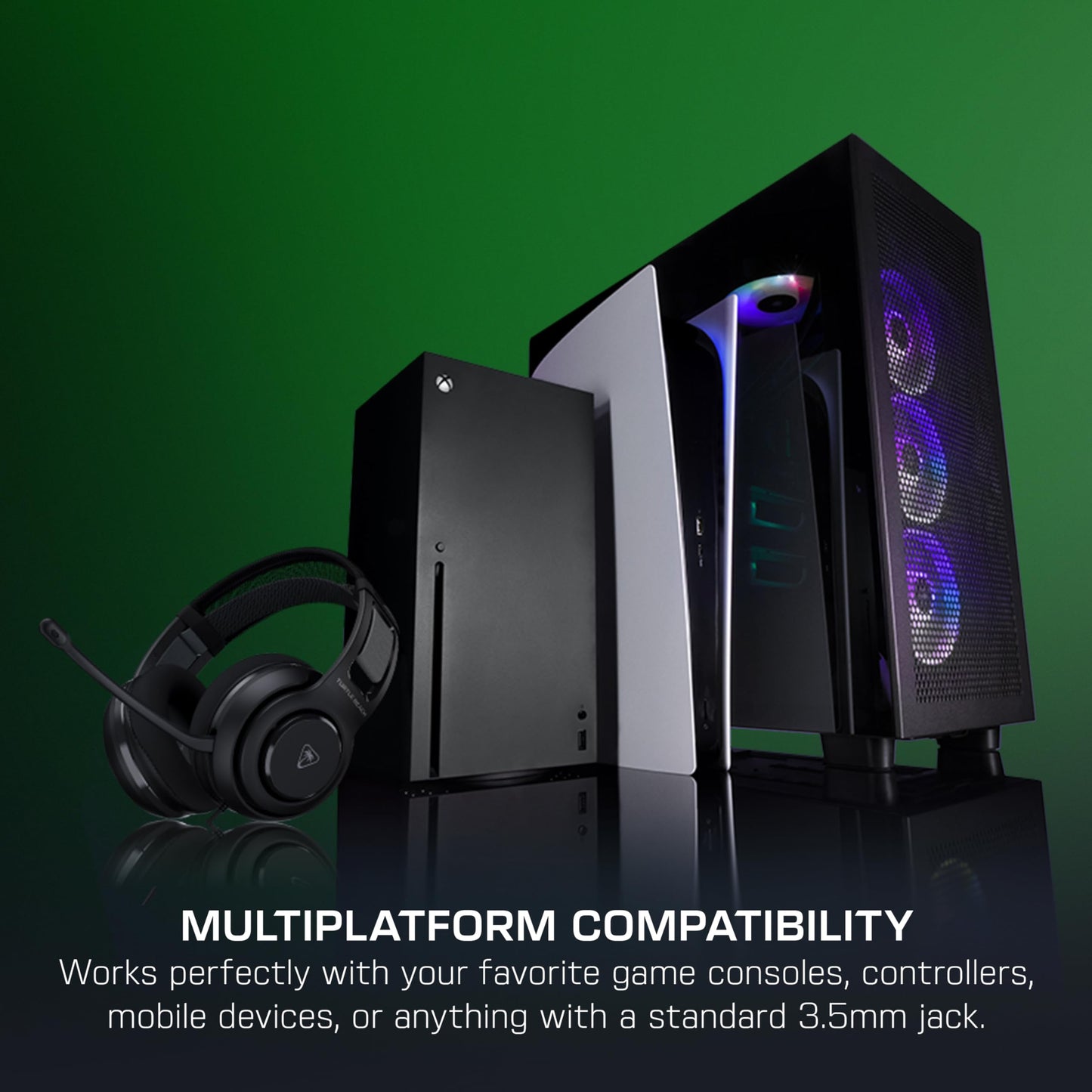 Turtle Beach Atlas 200 Wired Multiplatform Gaming Headset for Xbox, PlayStation, PC w/ 3.5mm Wired Connection - 50mm Nanoclear Drivers, Flip-to-Mute