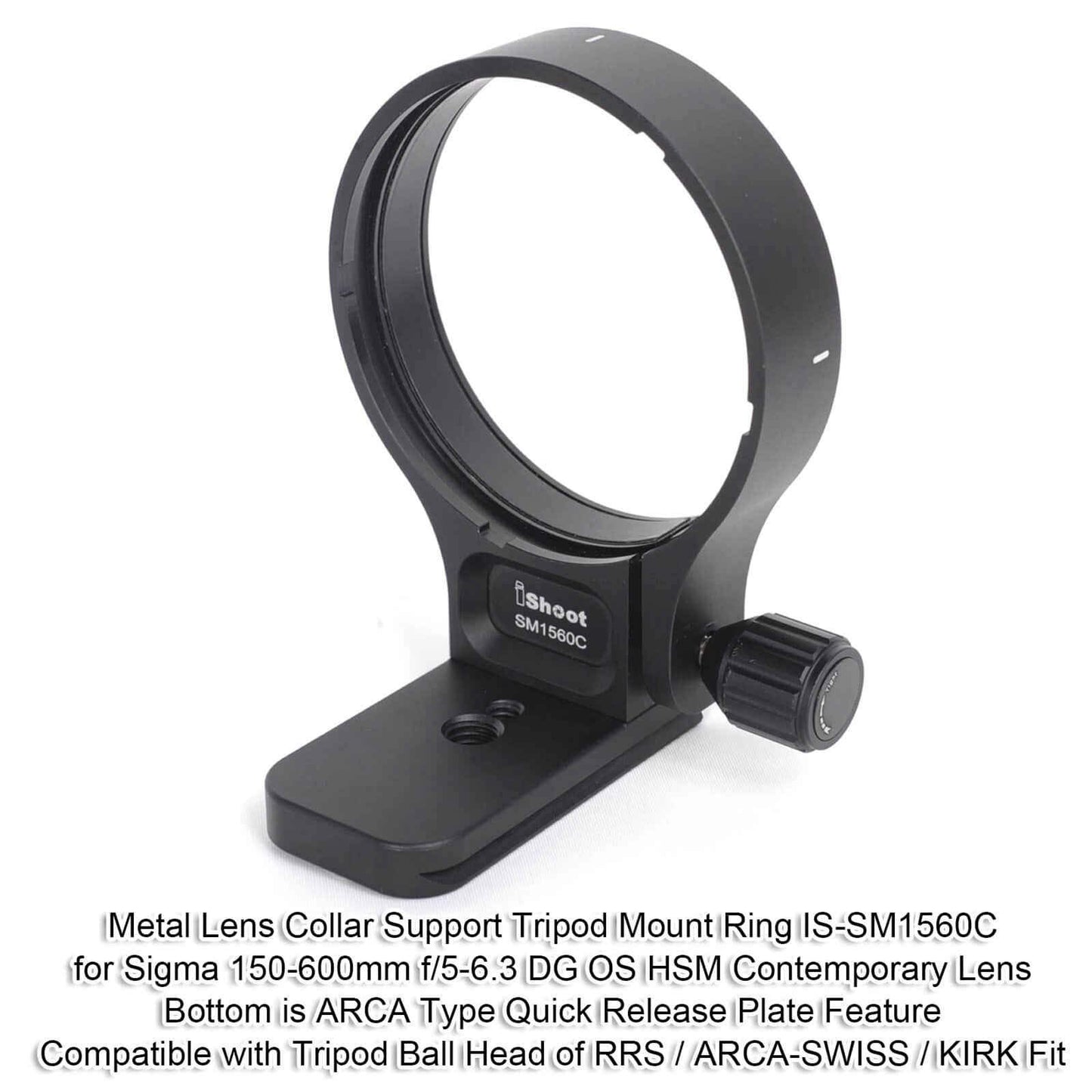 Tripod Mount Ring, iShoot Camera Lens Collar Support for Sigma 150-600mm f/5-6.3 DG OS HSM Contemporary Lens, Built-in Quick Release Plate Compatible