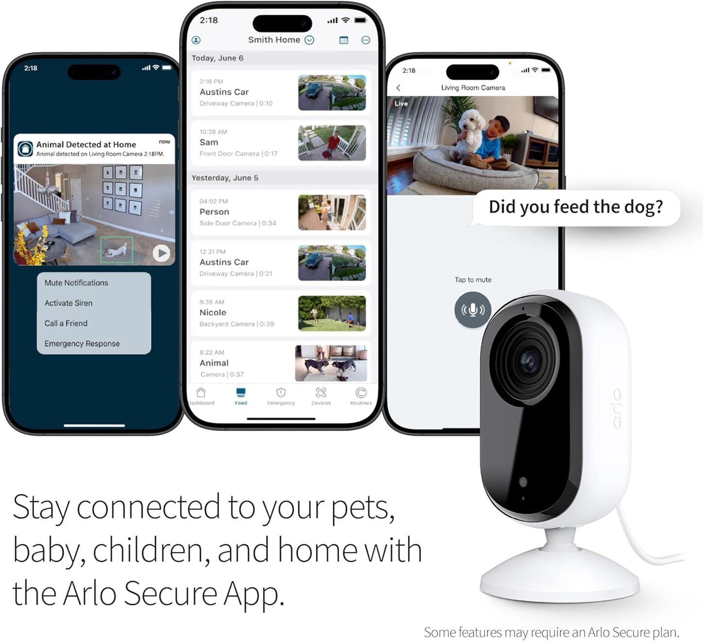 Arlo Essential 2nd Gen Security Camera, Indoor Wired HD Spotlight Cam, 2-Way Audio, Night Vision, Motion Alerts & Notifications, Live Stream,