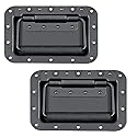 MIYAKO USA Speaker Cabinet Handles - Set of 2 | 5.5x3.9 inches | Recessed Back | High Strength Metal Plate, Powerful Spring | Rubberized Holder |