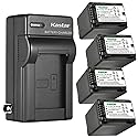 Kastar 4-Pack Battery and AC Wall Charger Replacement for Panasonic HC-V160K, HC-V160GK, HC-V180, HC-V180K, HC-V180GK, HC-V201, HC-V201K, HC-V210
