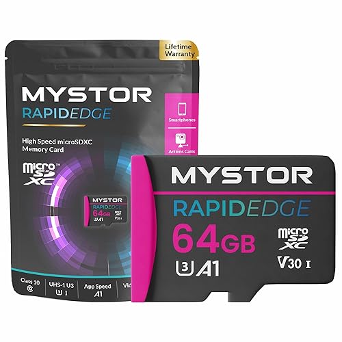 Mystor 64GB Micro Sd Card, Memory Card for Samsung Galaxy Tab S9, S8, S10, A9, Micro sd Card for Samsung Tab A9 Plus, S8 Plus, S10+ Tablet PC MicroSD