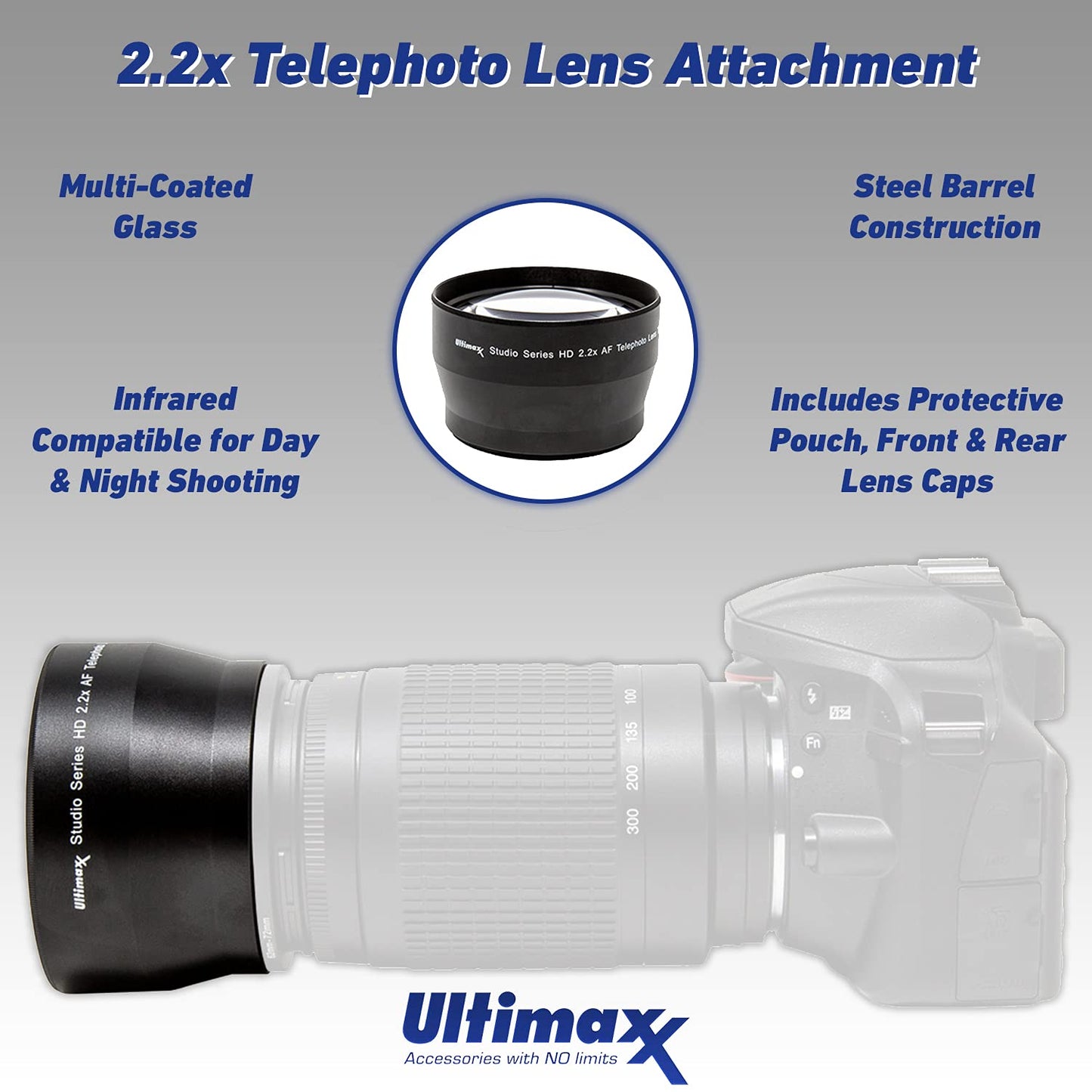 Ultimaxx 49mm Accessory Kit for Canon EOS M, M10, M100, M200, M50, M50, Mark II, Rebel SL1 &More - Includes: Ultra 64GB SDXC, 0.43x Wide Angle Lens