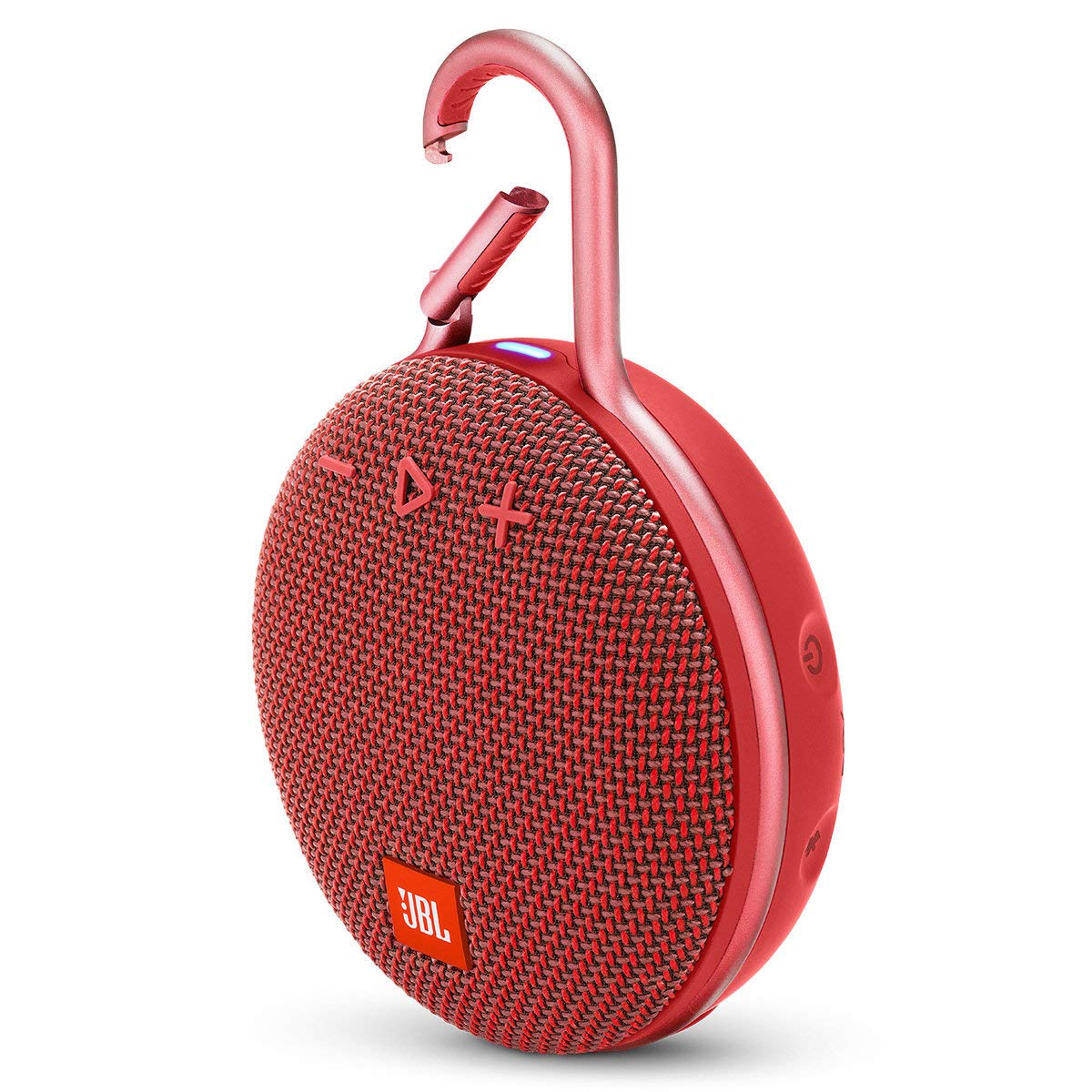 JBL Clip 3 Portable IPX7 Waterproof Wireless Bluetooth - Red (Renewed)