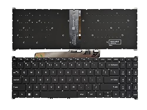 AKGIFT Laptop Keyboard Compatible for Acer Aspire A315-24P A315-24PT N23C3 SN.I151B.00B QV05T_ A10B PK133TY4A00 US Layout Black Backlit