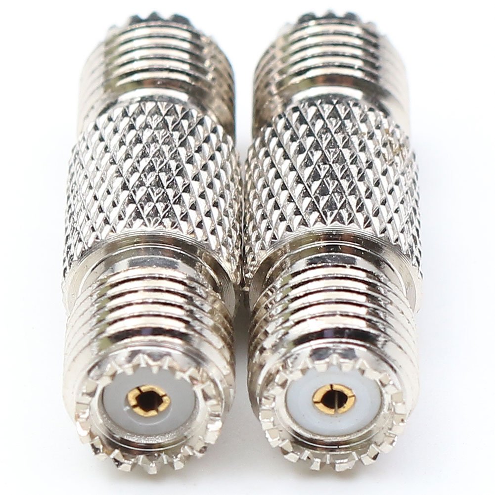 ANHAN Mini UHF Female to Mini UHF Female Connectors Pl259 Adapter Mini UHF Female Coupler RF coaxial Coax Cable Connector for Amateur Radio Citizens