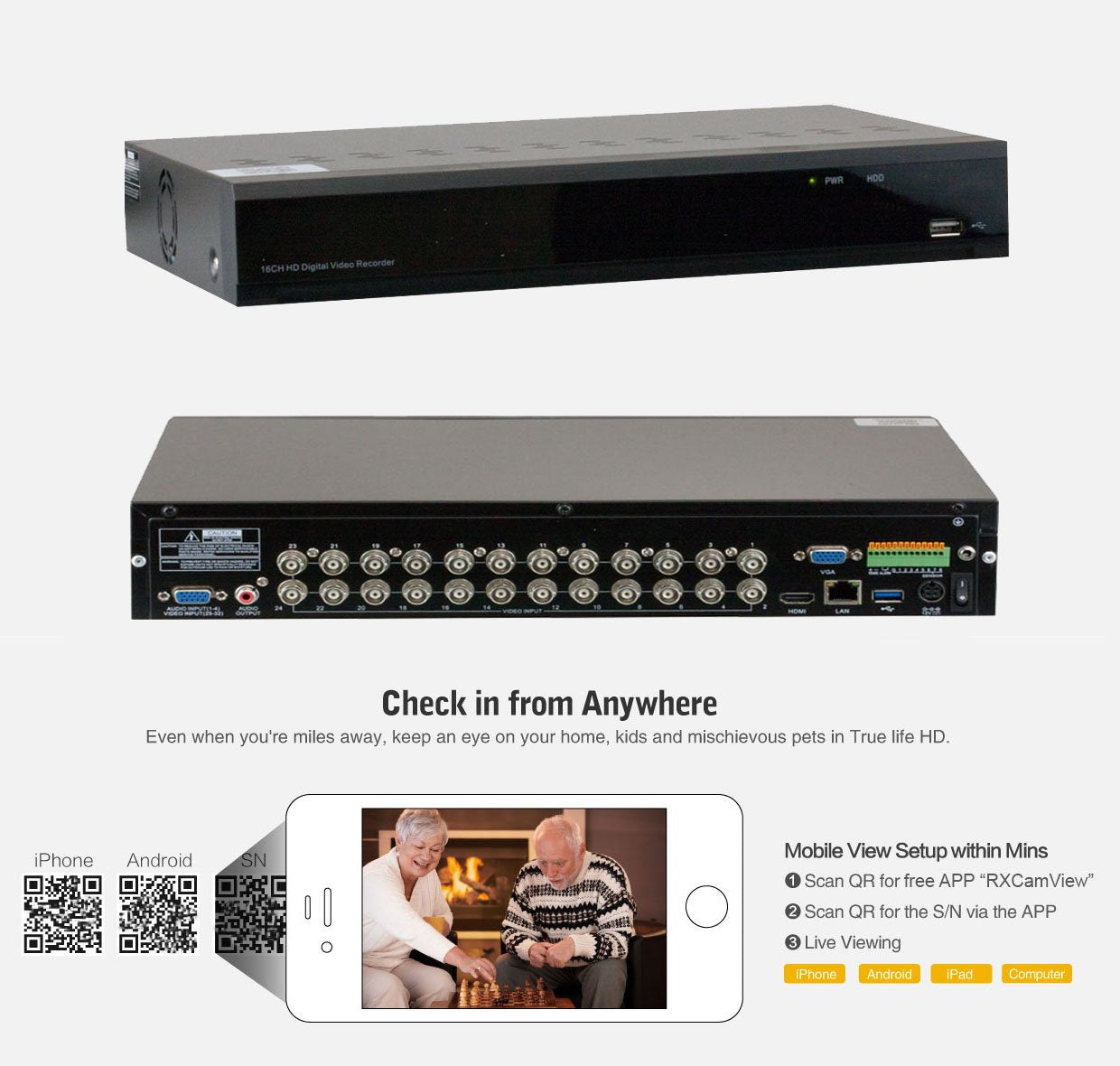 GW Security 32 Channel 5MP 5-in-1 HD-TVI CVI AHD CVBs DVR Video Recorder Alone Support Smart AI Detections (GW9432XVRAI)