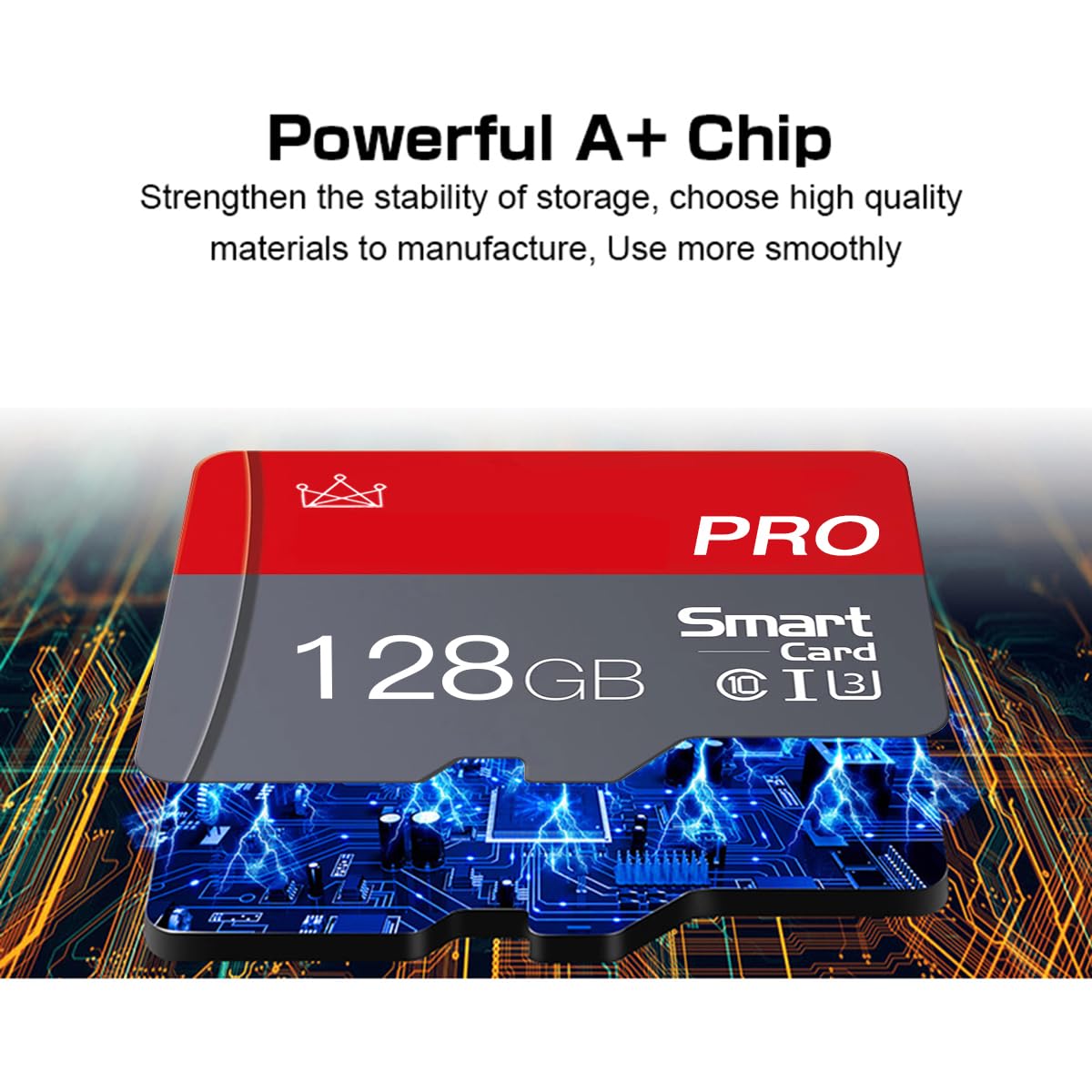128GB Micro Memory Card Class 10 Memory Cards High Speed Mini TF Card with Adapter for Smartphones/Tablet/Drone/Game Console(2-Pack)