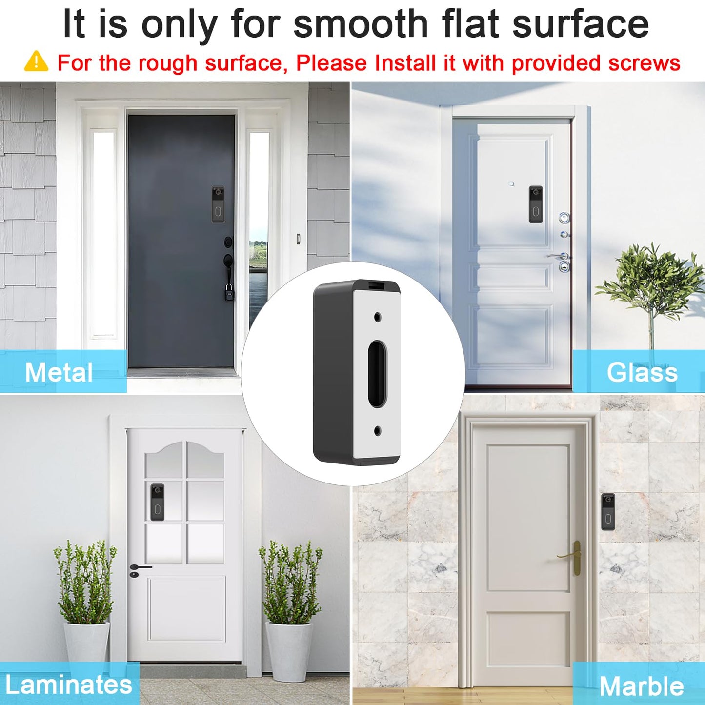 Blink Doorbell Mount for All-new Blink Video Doorbell(2nd Gen), No-Drilling Blink Mount Bracket, Easy Installation for Blink Doorbell Camera Security