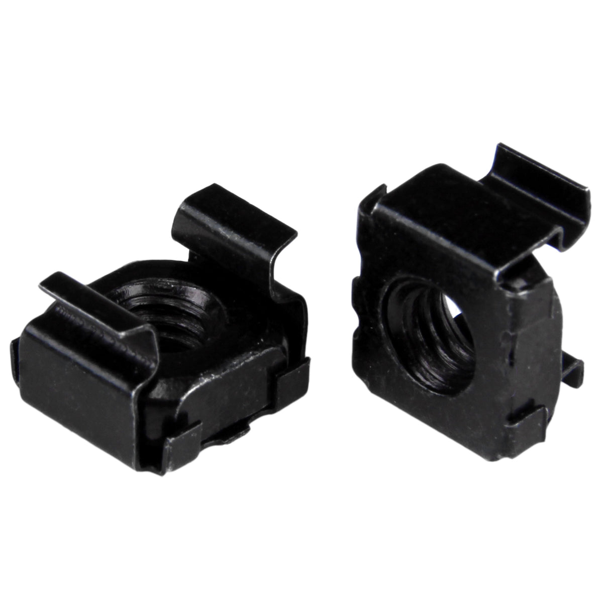 StarTech 100-Pack M5 Square Hole Cage Nuts & Tool, Black Steel, 19in, TAA