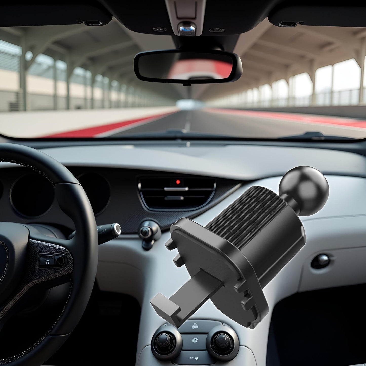 Black Universal Mobile Bracket Clip, Air Vent Clip For Most Car Phone Holder Cellphone Holder Mount Vent Grip With Joint Ball Dia 17mm Air Vent Clip