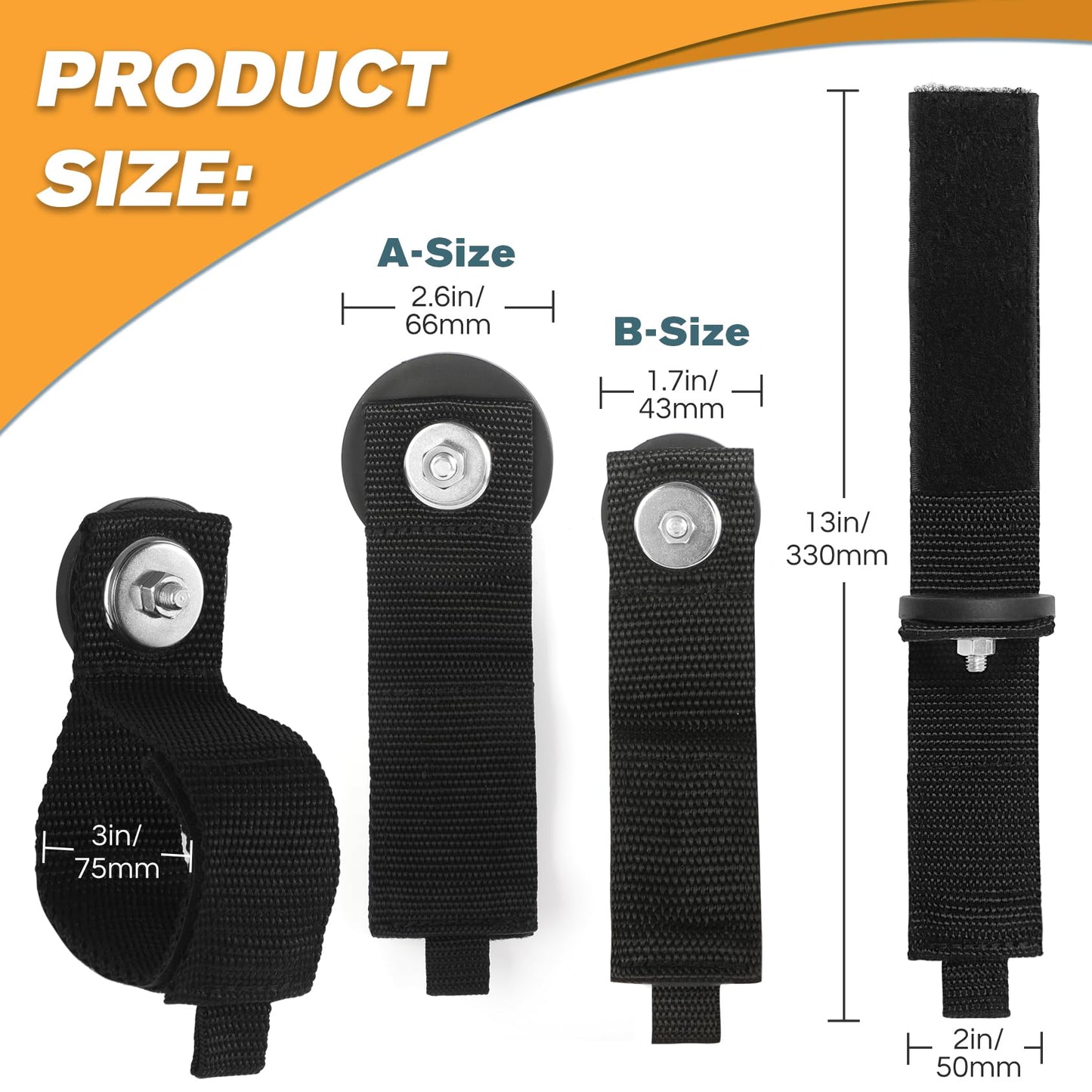 Xuuza 3 Pack Magnetic Extension Cord Organizers, 2.6-inch Magnet Hooks Heavy Duty Magnetic Hangers Cable Straps Holder Stick to Metal Pegboard, Great