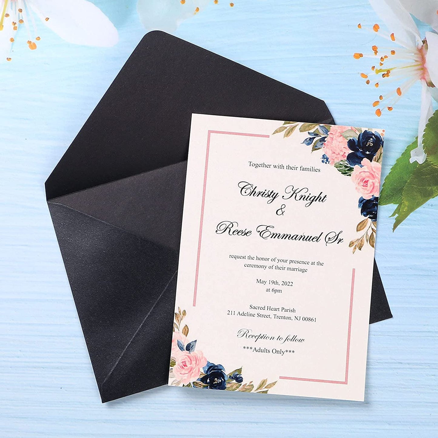 PONATIA 50 Pieces/Lot A7 Silver Glitter Envelopes, 5.25 x 7.5'', Perfect for 5x7'' Weddings, Invitation Cards,Graduation Invite