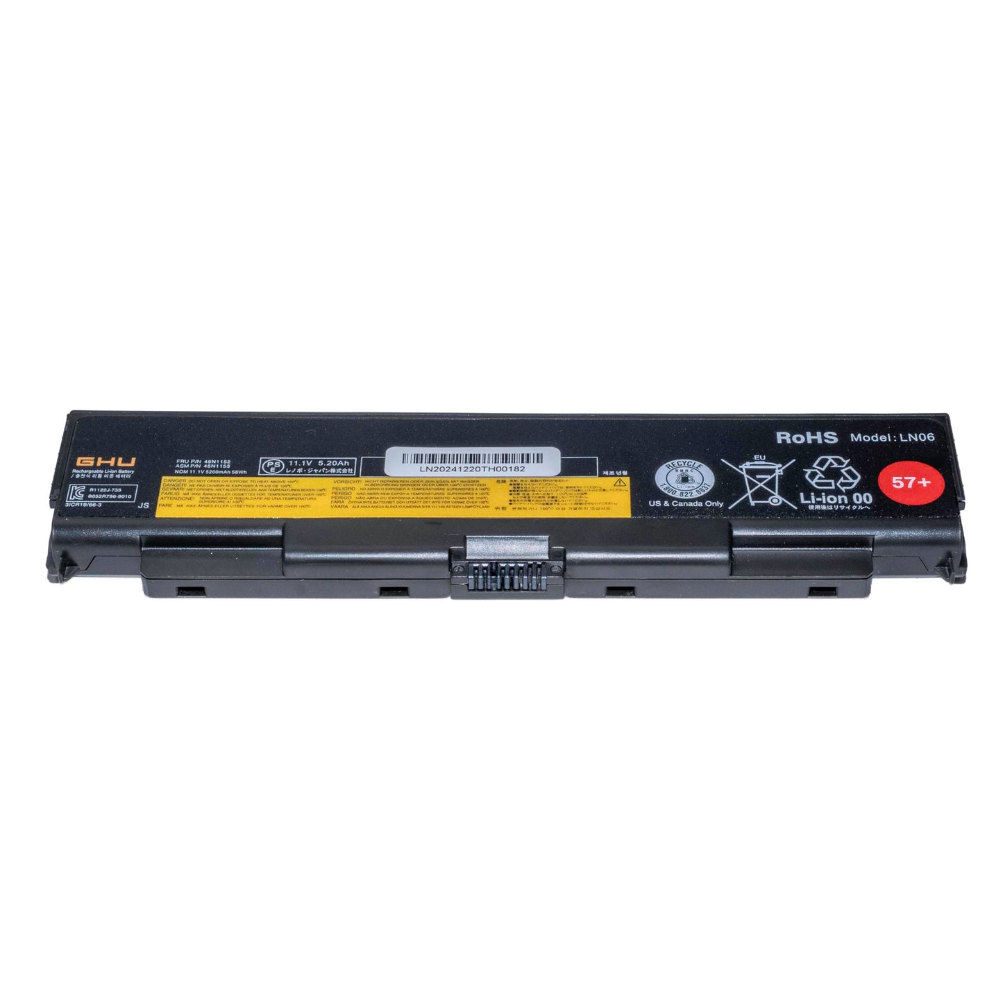 GHU New Battery 58 WH 57+ Replacement for 0C52864 0C52863 45N1152 Fast Charging Rechargeable Over 500 Cycles, Easy Installation Compatible
