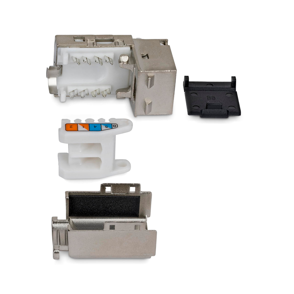 StarTech Shielded Cat6a Keystone Jack 10-Pack, STP, 90 Toolless