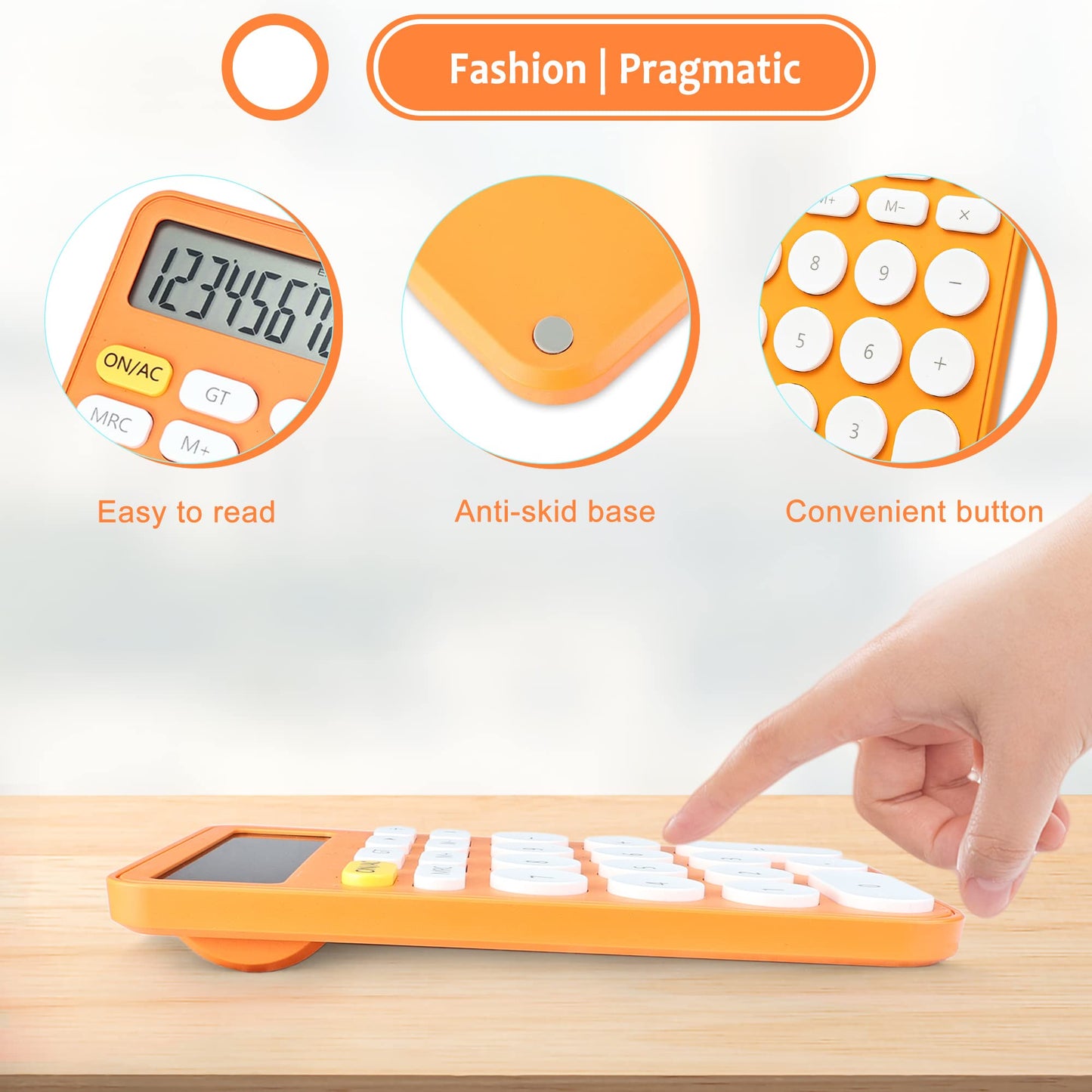 VEWINGL Standard Calculator, 12 Digit Large Display Desktop Calculator with Big Buttons for Office, School, Home & Business