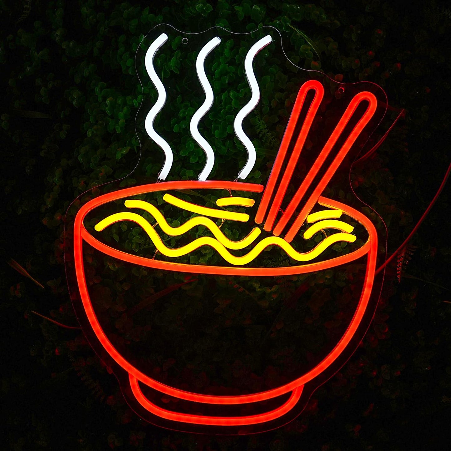 LULANMP Ramen Neon Sign for Wall Decor Noodle LED Neon Lights Dimmable Food Noodle Light Up Signs LED Neon Signs for Japanese Resturant Home Bar