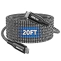 20ft USB C to USB C Cable 60W Fast Charging, Extra Long Braided Type C to C Charging Cable with USB 2.0 Data Transfer for iPhone 15/16/17, Samsung…