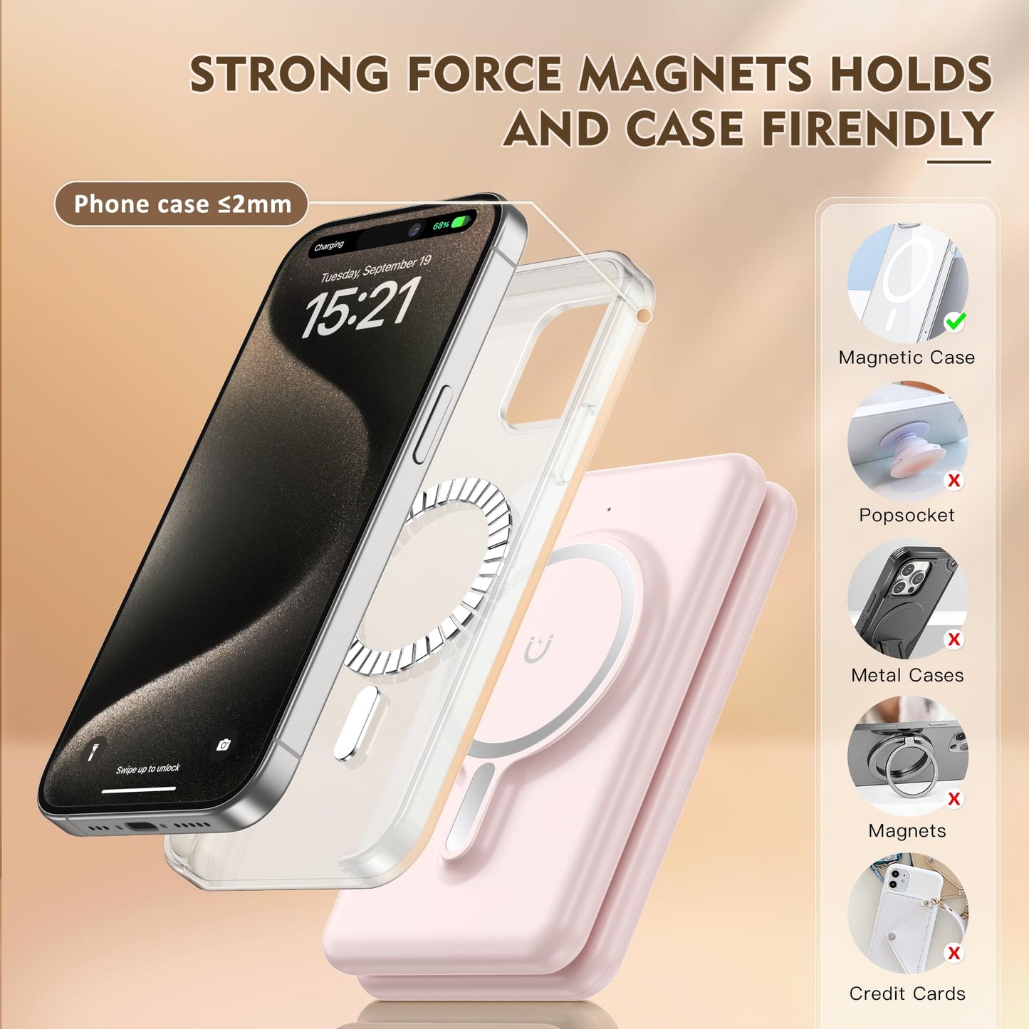 3 in 1 Wireless Charging Station for iPhone 17 16 15 14 13 12 Pro Max Plus - Foldable Magnetic Charger Pad for Apple Watch Series & AirPods - Fast