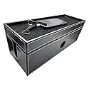 NEET Cable Management Box Large, Computer Cord Organizer, Hide and Conceal, Power Cable Organizer, Computers and Desks, Black Stitched Leather