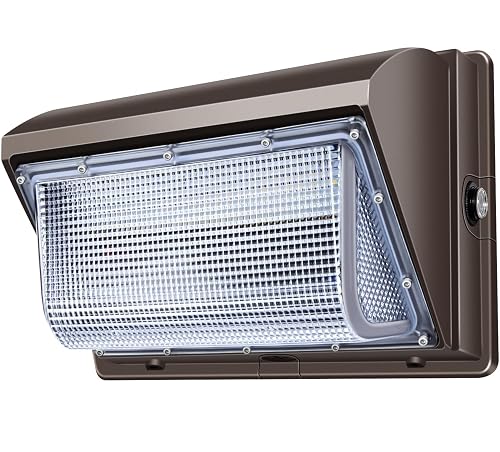 ledmo LED Wall Pack Light Size Update Dusk to Dawn Lighting 120W Outdoor Security Flood Lighting 5000K Commercial and Industrial Fixture