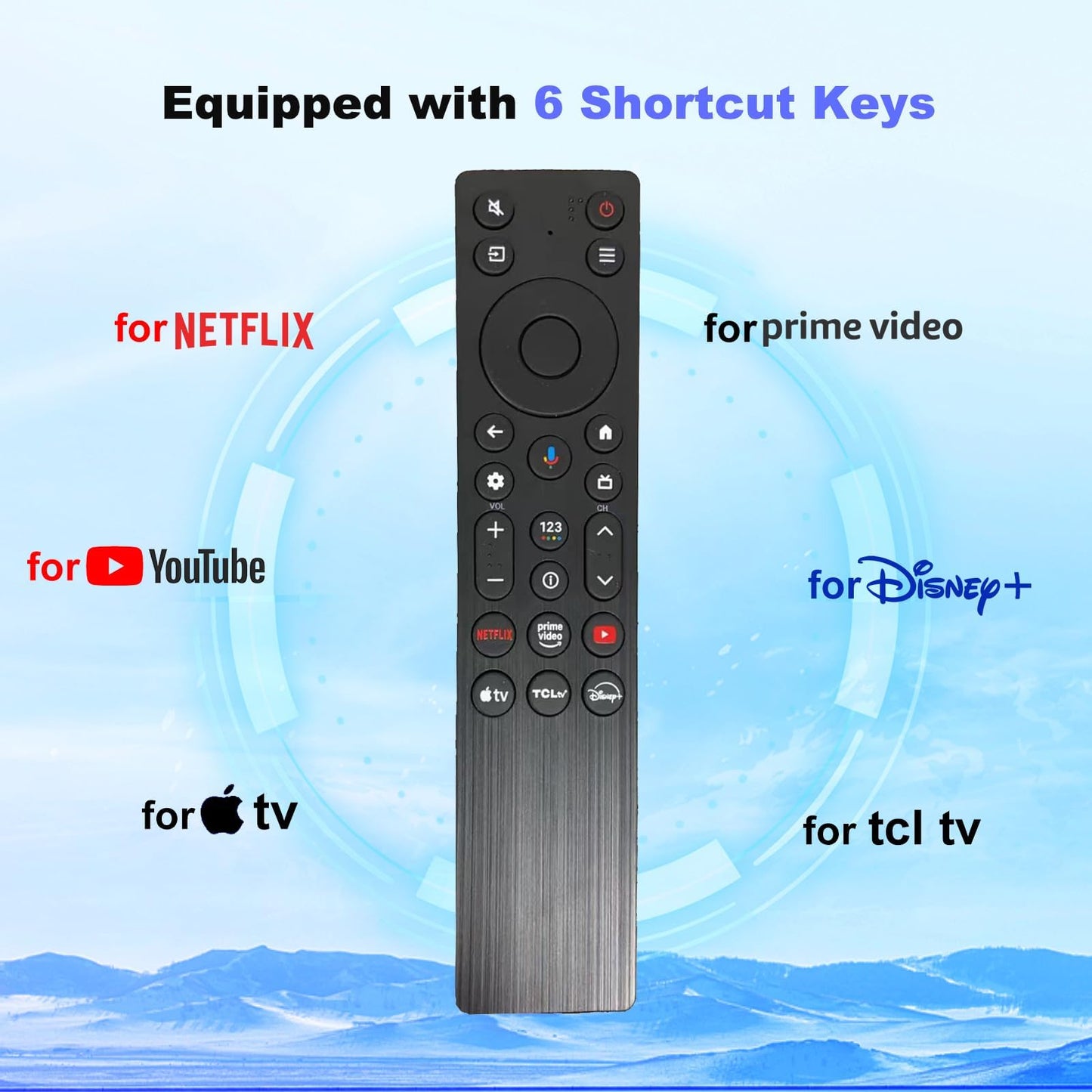 RC923A FMB1 Voice Remote Control Replacement Compatible for TCL Smart TV QLED QLED Mini Google TV's, Series Q77K ?QM6K?QM5K