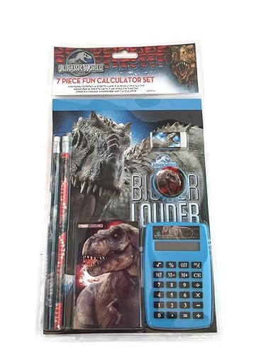 Jurassic World 7 Piece Fun Calculator Set