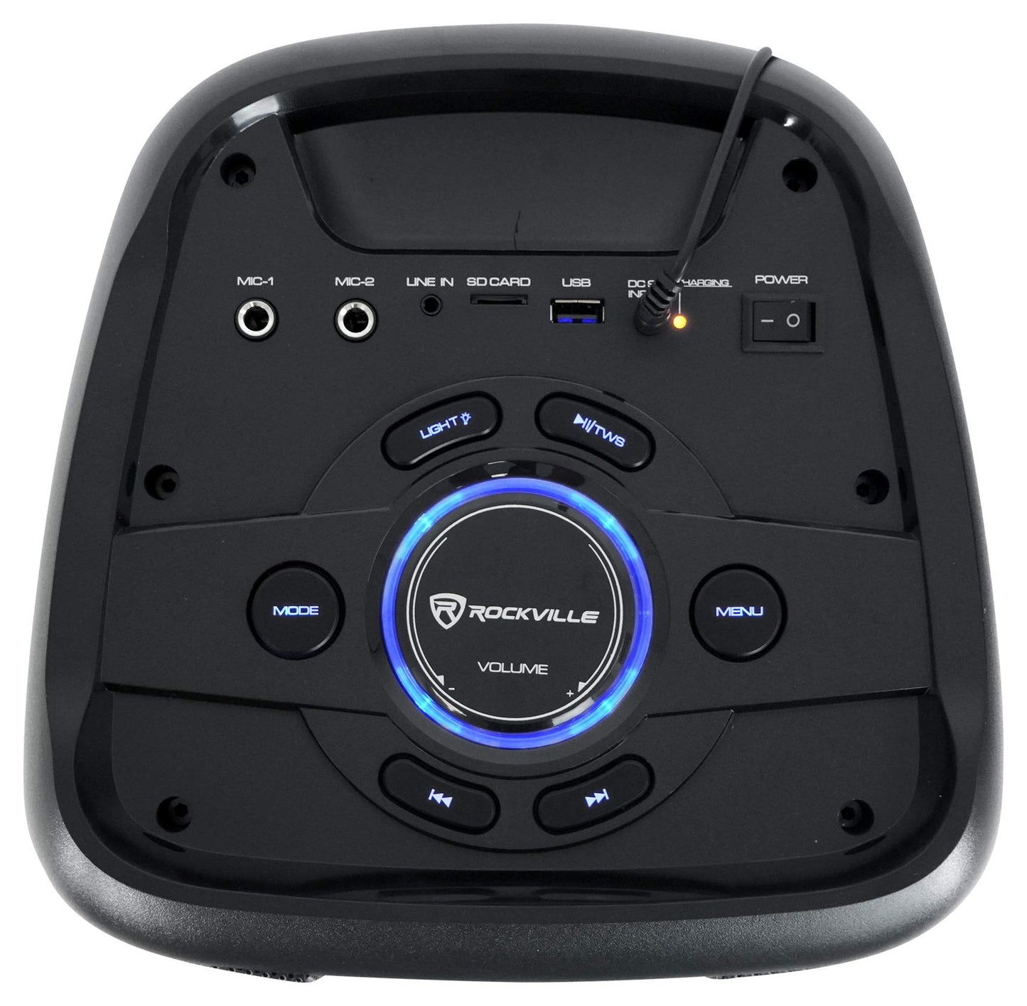 Rockville Rock Party 6 Dual 6.5" 200W Peak/50W RMS Battery-Powered Bluetooth Speaker, LED Lights, TWS Pairing, for Parties and Outdoor Events