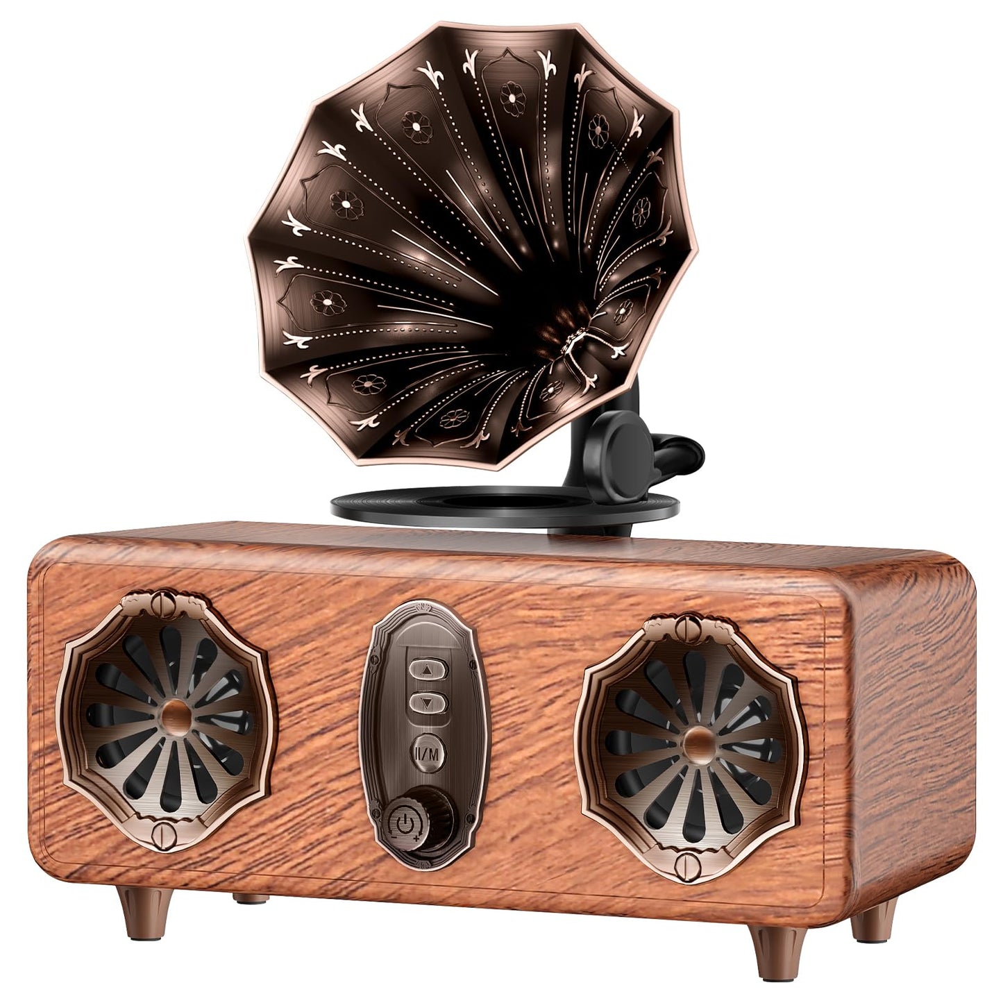 FREEFISH Retro Bluetooth Speaker Retro Radio with 5.4 Bluetooth Version, FM Radio, Bass Vintage Wireless Speaker Support USB/TF/AUX Player for Home