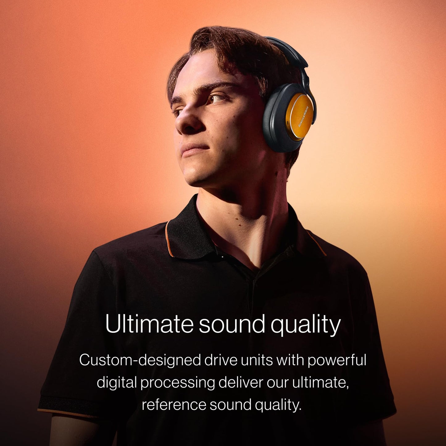 Bowers & Wilkins Px8 S2 McLaren Edition Wireless Over-Ear Headphones, Noise Cancelling Bluetooth Headphones, aptX Lossless, Memory Foam Ear Cushions…