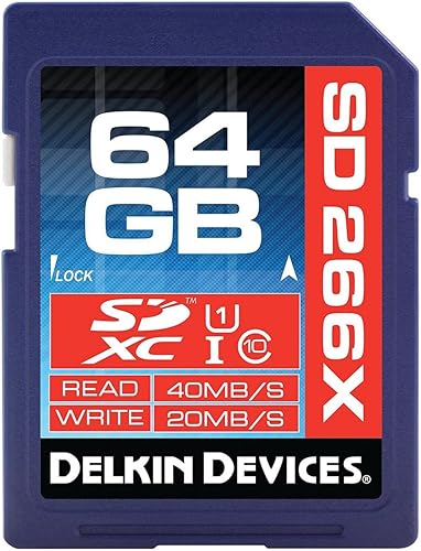 Delkin 64GB SDXC 266X UHS-I (U1) Memory Card(DDSD26664GB-A)