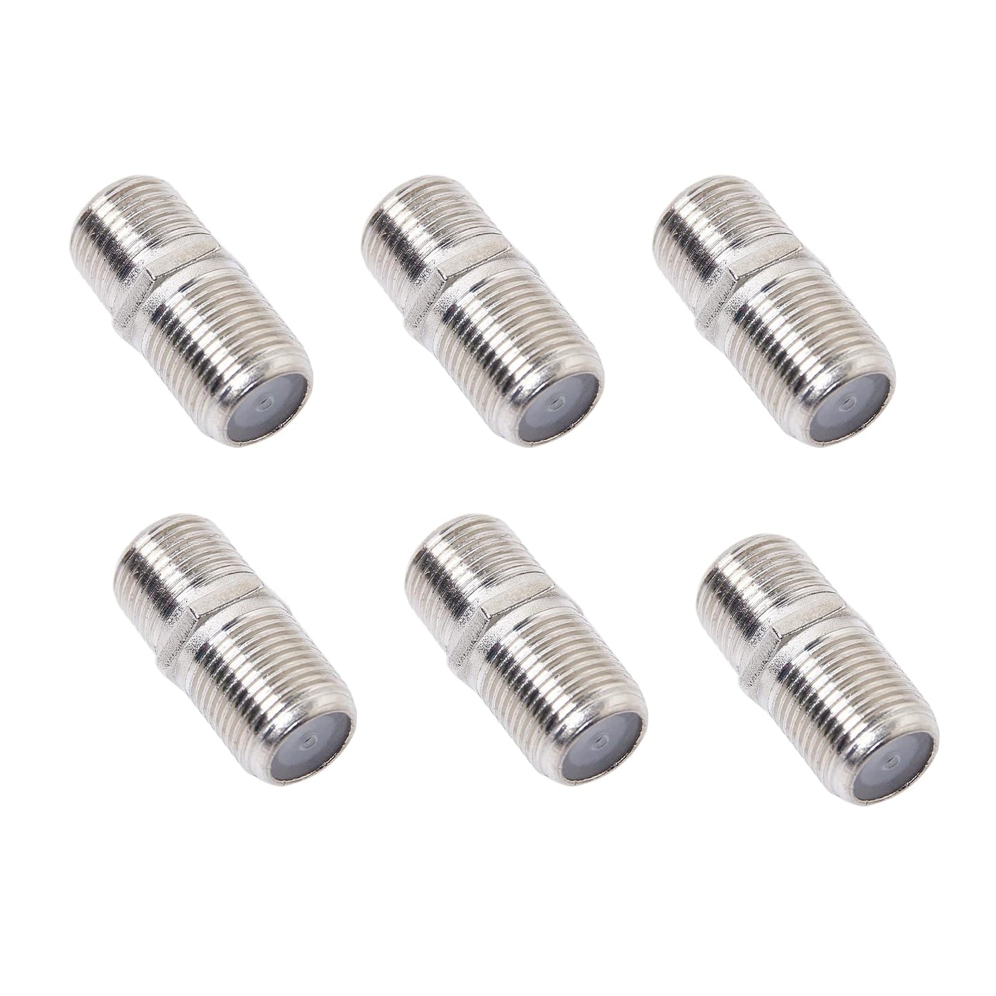 SQRUIHAO 6 Pack Coaxial Cable Connector, RG6 Coax Cable Extender F-Type Gold Plated Adapter Female to Female for TV Video, Antenna, Cable Modem