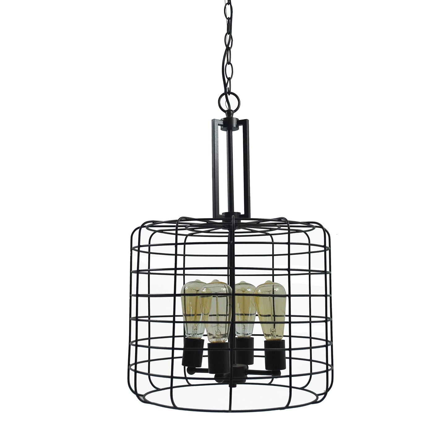 Design House 587337 Ajax Industrial Modern 4-Light Indoor Chandelier Metal Wire Cage for Entryway Dining Room Foyer, Coffee Bronze