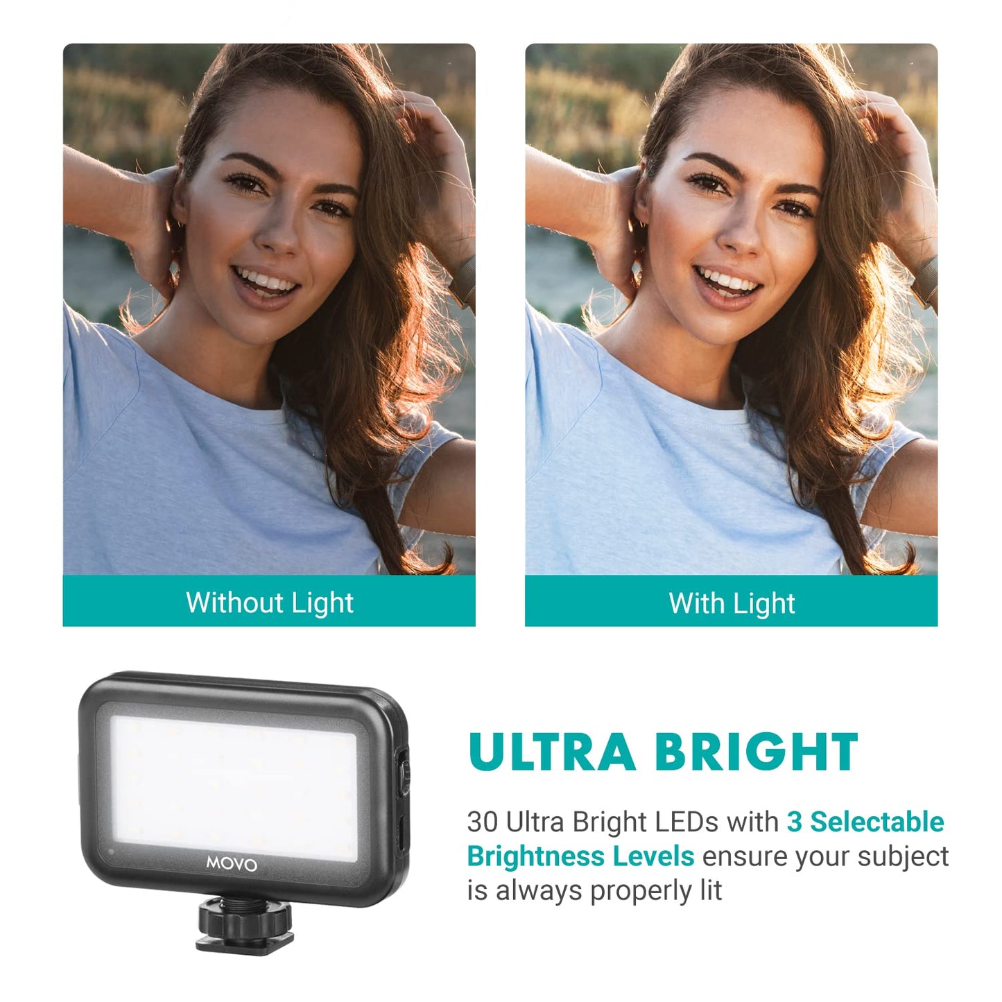 Movo uVlogger- Android/USB-C Compatible Vlogging Kit Smartphone Video Kit Accessories: Tripod, Mount, LED Light and Cellphone Shotgun Microphone