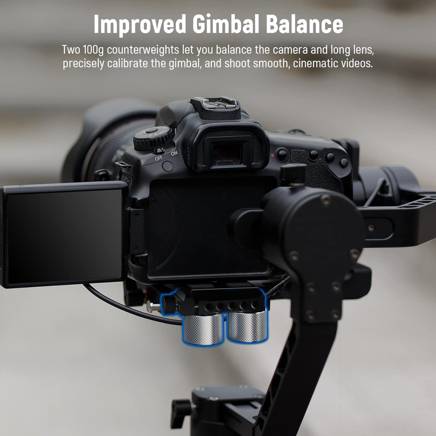 NEEWER Gimbal Counterweights and Clamp Kit, Compatible with DJI Ronin RS4 Pro RS4 RS3 Pro RS3 RS2 RSC2 ZHIYUN Crane 2S 3S Weebill S Moza Air 2