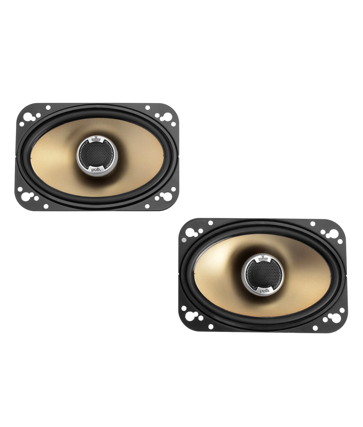 Polk Audio DB461 4-by-6-Inch Coaxial Speakers (Pair, Black)