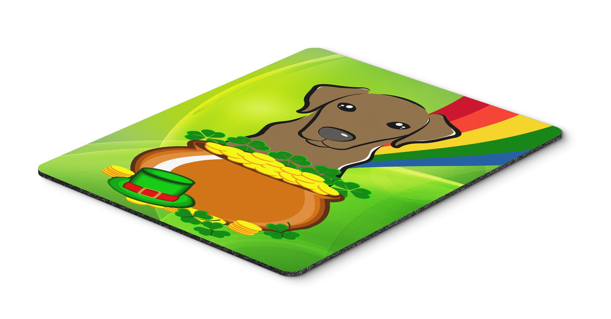 Caroline's Treasures BB1978MP Chocolate Labrador St. Patrick's Day Mouse Pad, Hot Pad or Trivet for Home Office Gaming Working Computers Laptop Mouse