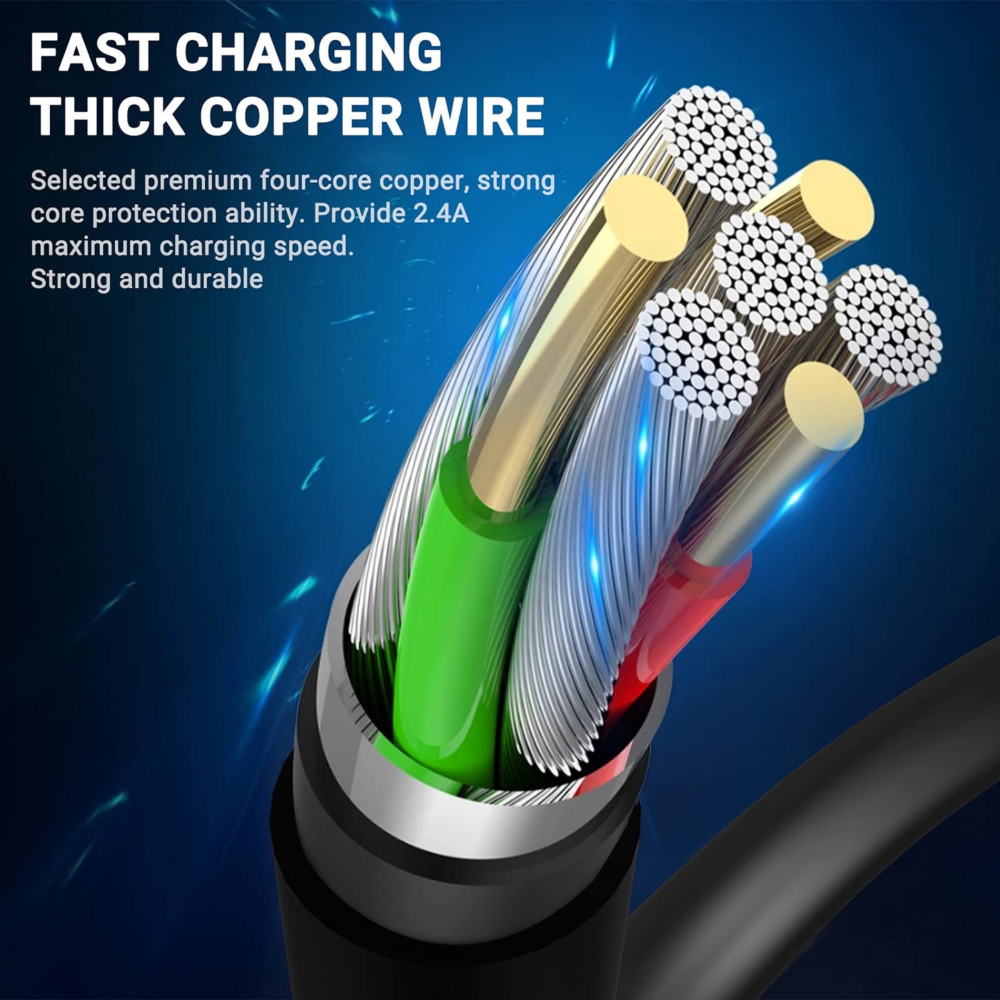Black iPhone Charger Cable, 3-Pack 3FT MFi Certified Fast Charging Cord Data Sync Lightning to USB-A Cable Compatible with iPhone14/13/12…