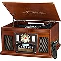 Victrola Navigator 8-in-1 Bluetooth Record Player with Built-in Speakers - 3 Speed, CD Player, Cassette, FM Radio, USB, RCA Out, Headphone Jack