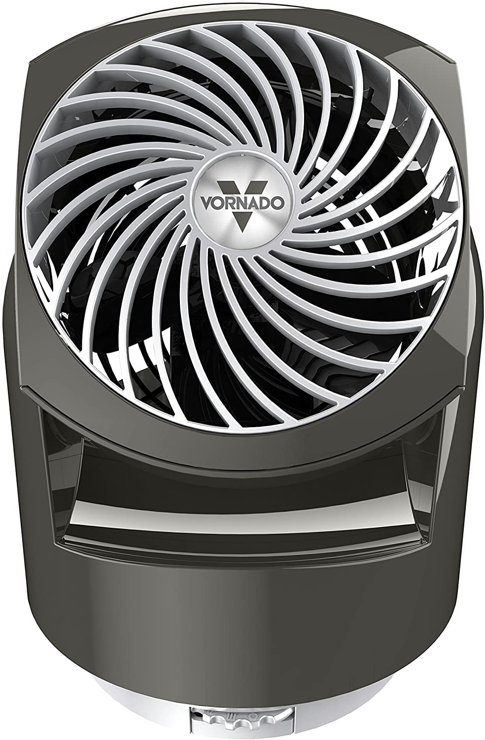 Vornado Flippi V10 Oscillating Compact Air Circulator Fan, Quiet Portable Fan for Office or Bedroom, Adjustable Head, 3 Speeds, Graphite Gray