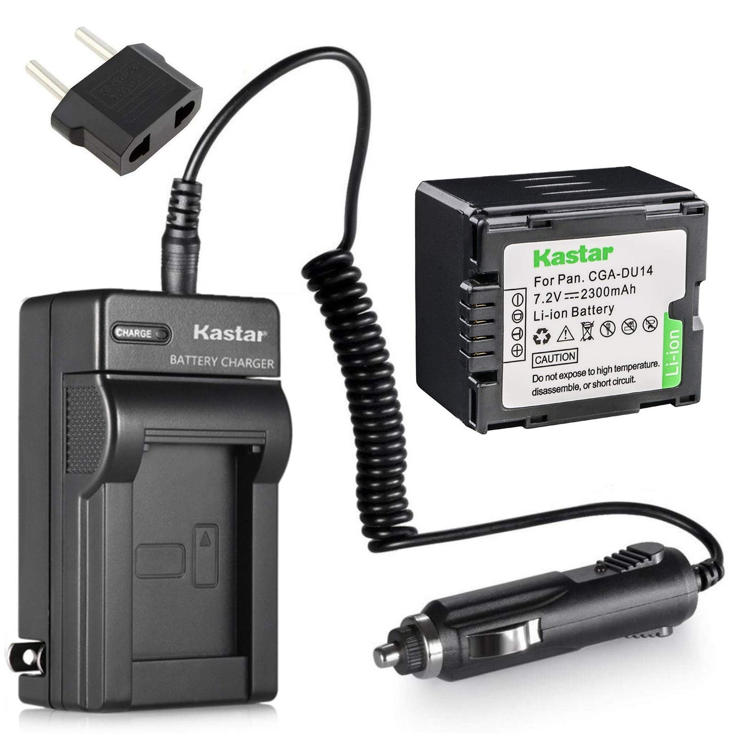 Kastar Battery and Charger Replacement for Panasonic VDR-D230 VDR-D250 VDR-D300 VDR-D310 VDR-M30 VDR-M50 VDR-M53 VDR-M70 VDR-M95 VDR-M250 Camcorder