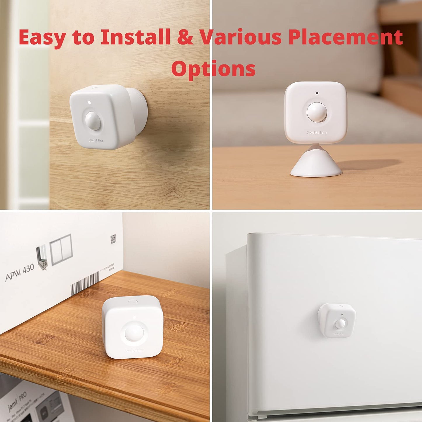 SwitchBot Smart Motion Door Sensor - Wireless Home Security System, PIR Motion Detector Alert, Add SwitchBot Hub to Make it Compatible with Alexa